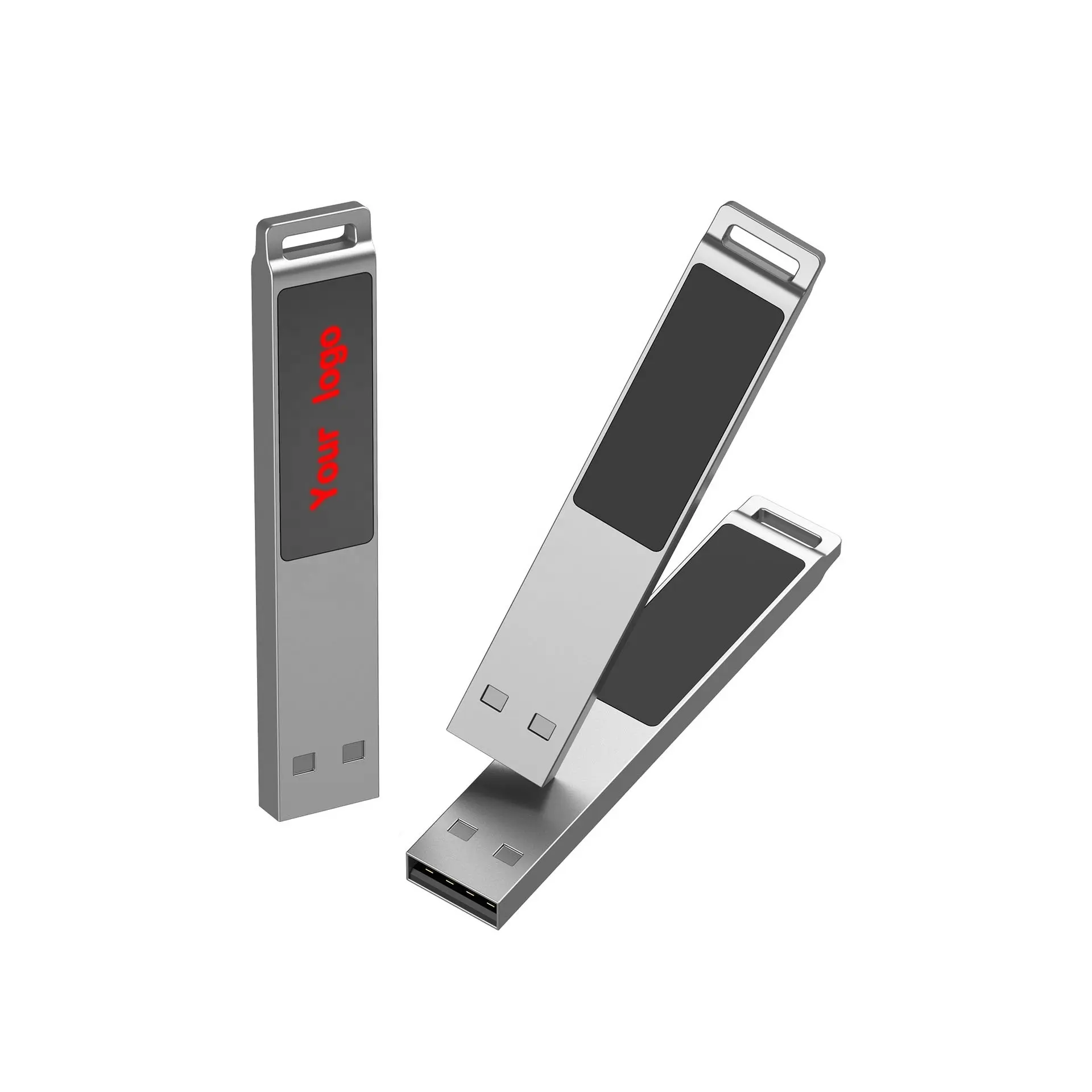 Kim Loại Ánh Sáng Lên Usb Stick Led Usb Flash Drive Đỏ Xanh Vàng Led Usb Ổ Đĩa