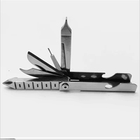 Mini outil 7 en 1 avec tournevis éjecteur de carte SIM ouvre-porte-clés Multitool pour iPhone Samsung téléphone réparation voyage