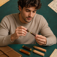 Boîte à cure-dents en bois, Cylindre à cure-dents en bois de santal, Cylindre à aiguilles à broder pour la maison, Décorations artisanales portables en bois pour cadeaux