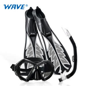 Ensemble de plongée Wave pour adultes : palmes, masque, tuba, équipement de natation anti-buée - Product Image 2