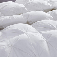 Couette de luxe à plis froncés, garnissage en fibres alternatives au duvet, housse 100% coton, literie moelleuse, vente en gros