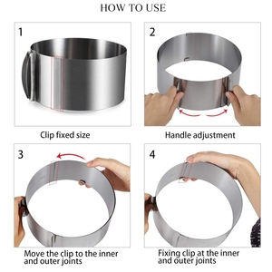 Vòng 15Cm Chiều Cao Bánh Vòng Khuôn Có Thể Điều Chỉnh Thép Không Gỉ 6 Để 12 Inch Bánh Khuôn Cho Bánh Nướng Nguồn Cung Cấp - Product Image 4