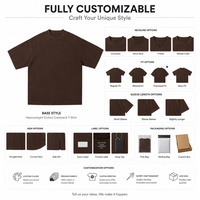 T-shirt Homme Personnalisé avec Logo, Coton Lourd 280g, Coupe Oversize Épaules Tombantes, Uni, Vente en Gros OEM ODM