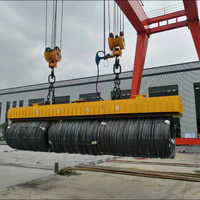 Électroaimant de levage résistant aux hautes températures pour ferraille et billettes métalliques - Grue magnétique de levage robuste IP68