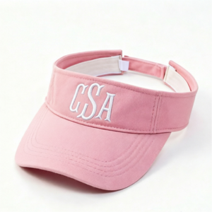 Visera de letras bordadas personalizada ala curva sombrero de copa vacío sombrero de visera ajustable al aire libre - Product Image 3