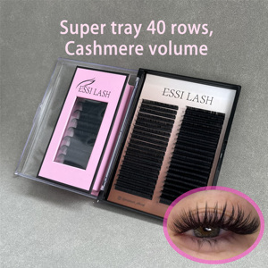 Plateau de Cils Individuels en Cachemire Noir Mat <span class=keywords><strong>Volume</strong></span> Russe 0.03 0.05 pour Extensions de Cils Marque Privée en Gros - Product Image 4