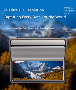 Cámara para Tablero de Auto Versión Nocturna, Cámara para Camión 2K+1080P, Caja Negra <span class=keywords><strong>DVR</strong></span> <span class=keywords><strong>Mini</strong></span> Inalámbrica de Doble Lente, Modo de Estacionamiento, Wifi - Product Image 5