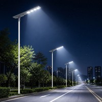 Lampadaire Solaire Commercial 120W 180W 240W 300W IP65, Flux Lumineux 70x145 Degrés, Garantie 3 Ans, pour Parking Extérieur