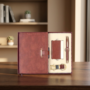 Ensemble cadeau de carnet A5 en cuir PU de style professionnel, stylo personnalisé, bouteille d'eau en acier inoxydable - Édition Saint-Valentin Halloween - Product Image 5