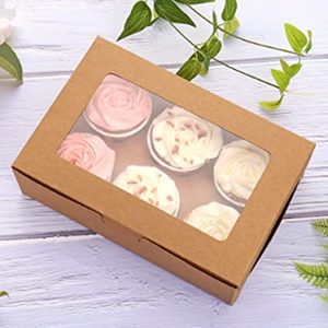 Caja para Cupcakes de Cartón con 6 Cavidades, Recubrimiento UV, Ventana Transparente, Reciclable, Ecológica, con Separadores Internos para Empacar Muffins - Product Image 2