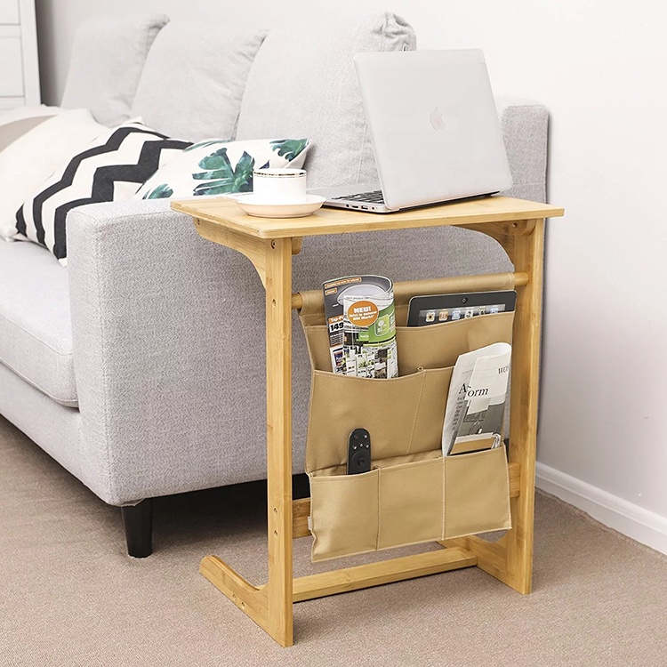 Экологически чистый бамбуковый портативный диван, боковой столик, стоячий диван для ноутбука, журнальный столик для закусок