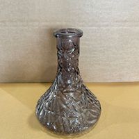 Base de chicha en verre premium, type russe, pour vase à chicha, modèle Triangle Caesar, gris