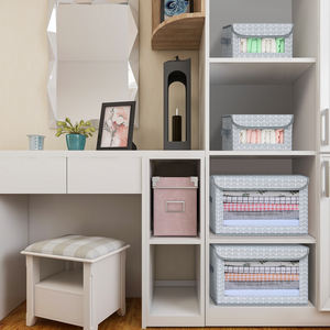 4 Pack Storage Baskets Storage Bins With Lids Storage Box Closet Organizer With Clear Window For Clothes Toys Books