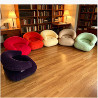 Nouveau canapé gonflable transfrontalier épaissi, chaise longue individuelle floquée, fauteuil gonflable pliable en U, canapé paresseux moderne