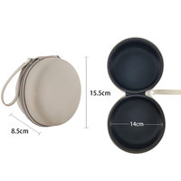 Pochette ronde en PU étanche EVA étui de transport sac de rangement extérieur