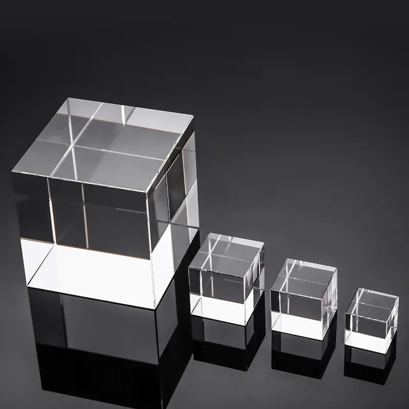 Cristallo rettangolo cubo 3d cristallo Laser inciso K9 blocchi di cristallo vuoti mattoni per la decorazione