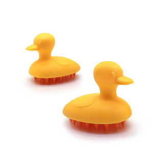 Custom Logo Soft Silicone Cute Yellow Duck Scalp <b>Brush</b> Dog Bath Shower <b>Brush</b> Wash Hair <b>Pet</b> Massager Shampoo <b>Brush</b> Bathroom - Product Image 2