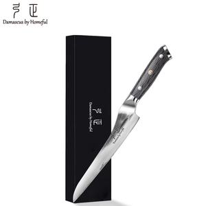 Cuchillo Japonés de Tallado Forjado a Mano OEM, con Núcleo de Acero VG10 y Revestimiento <span class=keywords><strong>San</strong></span> <span class=keywords><strong>Mai</strong></span>, HRC 63-64, para Marcas de Cubiertos de Lujo y Venta al por Menor de Alta Gama - Product Image 1