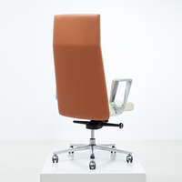 Chaise de bureau de direction moderne BJ 8409 à dossier haut, accoudoirs en alliage d'aluminium, réglable en hauteur, pivotante, pour patron ou manager