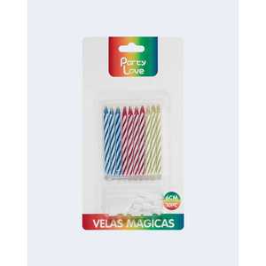 Bougies Magiques d'Anniversaire Party Love 6cm 10 Pièces - Product Image 2