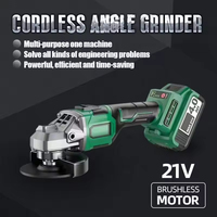Meuleuse d'angle électrique portable 21V sans balais à batterie lithium-ion pour la découpe du bois, de l'acier et du métal, ensemble de meuleuse pour le ponçage