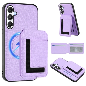 Custodia Magnetica Staccabile con Slot per Schede per Samsung <span class=keywords><strong>Galaxy</strong></span> A26 A56 A36 A16 <span class=keywords><strong>A6</strong></span> 4G M35 M55 5G M15, <span class=keywords><strong>Cover</strong></span> in Pelle con Ricarica Wireless - Product Image 4