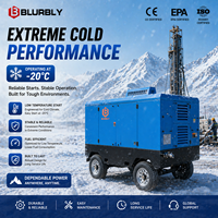 Kompresor Udara Diesel Portabel 25Bar Tekanan Tinggi BCY1250-25 1250CFM 295kW dengan Pompa Sekrup Bertenaga Yuchai untuk Pertambangan