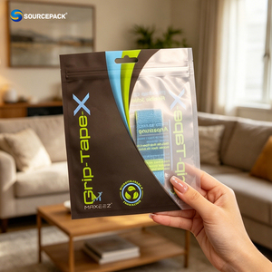 Bolsa con Cierre Biodegradable Impresa Personalizada, con Ventana Transparente, Sellado de Tres Lados y Orificio para Colgar, para Cinta Protectora Deportiva - Product Image 5