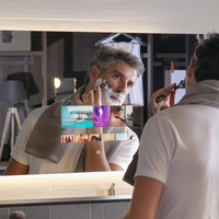 Miroir intelligent de luxe MIRROH.AI, téléviseur Android WiFi, miroir magique, télévision pour salon, hôtel, miroir décoratif, téléviseur miroir étanche
