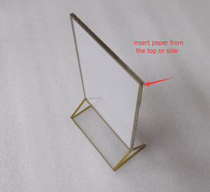 4x6 "Acrylic đôi mặt hình ảnh dấu hiệu chủ với khung vàng và đứng dọc để hiển thị đám cưới Bảng số - Product Image 6