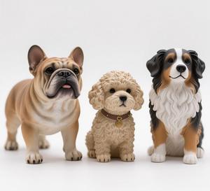 Realistic Resin Dog <strong>Figurine</strong> - Beagle, <strong>Rottweiler</strong> &amp; Dachshund Desk Statues with High Quality Finish - Product Image 2