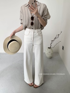 Jean baggy pour <span class=keywords><strong>femme</strong></span> YUANBOFEI – Jean décontracté vintage de haute qualité à taille haute et jambe large en denim, <span class=keywords><strong>style</strong></span> simple tissé pour l'automne - Product Image 3