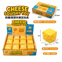 Weiches, Elastisches Käse-Quetschspielzeug aus TPR-Material mit Mehl-Füllung zur Stresslinderung und Angstabbau, Fidget-Spielzeug in Farbiger Verpackung