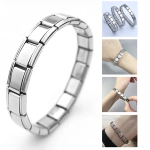 Pulsera Modular Desmontable de Acero Inoxidable 316 Estilo Italiano para Mujer, Regalo de Aniversario de Moda, Pulseras de Eslabones para Hombre - Product Image 2
