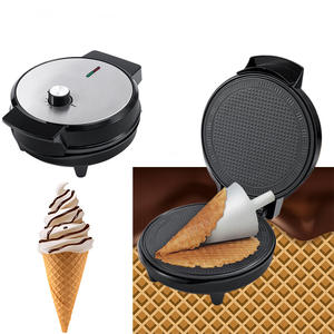 Mini máquina de <span class=keywords><strong>tortilla</strong></span> de cono de helado de comida ligera antiadherente para el hogar, moldes eléctricos para pasteles de calentamiento rápido de <span class=keywords><strong>doble</strong></span> cara ajustables - Product Image 1