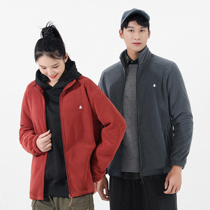 <span class=keywords><strong>Polaire</strong></span> super douce Ollie pour femmes automne/hiver épaissie col montant fermeture éclair <span class=keywords><strong>polaire</strong></span> Softshell doublure intérieure pour hommes - Product Image 3