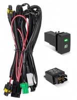 Kit de câblage pour feux antibrouillard de voiture avec interrupteur marche/arrêt et relais 40A, assemblage de câbles universel pour feux antibrouillard LED