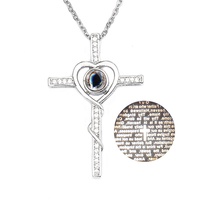 Nouveau collier à projection croisée, Saint Christ, Apôtre, Bible, Sanskrit, collier de couple