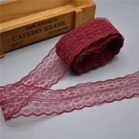 Dentelle non extensible à double bordure de 4,5 cm, accessoires de couture DIY pour vêtements, rideaux, housses de canapé