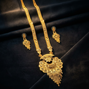 Wholesale 14K 18K 24K Micro Gold Traditional Floral Design Jewelry Set, Fashion Long Jewelry Set, Micro Forming Long Jewelry Set - Product Image 5