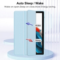 Étui pour tablette en cuir PU avec coque arrière transparente en TPU souple pour Samsung Galaxy Tab A11 Plus 11 pouces