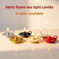 Bougie LED sans flamme faite à la main en gros, style nordique, coupe-vent, à piles, pour décoration intérieure, cadeau de Noël ou de mariage