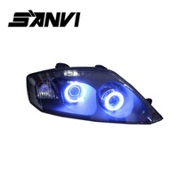 Ensemble de phares de voiture Sanvi Hyundai Coupé 2002-2005, ampoule HID, LED Angel Eye, rétrofit 35W 12V, paire, garantie 1 an