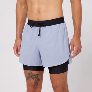 Pantalones Cortos Deportivos Transpirables, Ligeros y Elegantes con Bolsillos Traseros y Laterales, con Forro de Malla, para Natación, Entrenamiento y Carrera - Product Image 4