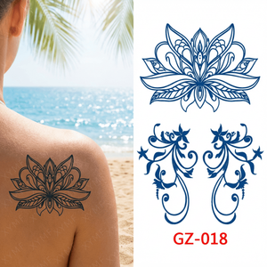 Tatuajes Temporales Profesionales de Alta Calidad, Diseños Modernos, Tinta de Jugo Herbal Mate de Larga Duración (15 Días), Tatuaje Jagua - Product Image 6