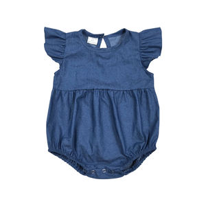 Ropa de Boutique de Alta Calidad para Bebés Niñas, Mono de Manga Corta con Estampado Animal Verde, Diseño Veraniego - Product Image 5