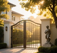 Porte moderne en alliage d'aluminium LongTai: détails ingénieux invisibles de l'entrée de la villa