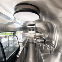 Remorque alimentaire CE pour l'extérieur, chariot à glaces et hot-dogs sur roues, remorque à café pour le camping, camion de cuisine mobile avec cuisine complète
