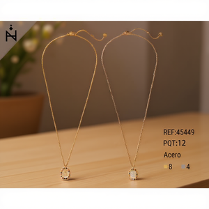 Collana con Ciondolo a S in Oro e Argento, Acciaio 45449, Set da 12 Pezzi - Product Image 3