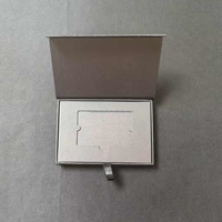 Biodégradable 2mm carton papier VIP carte NFC boîte d'emballage cadeau pliable mince portefeuille support minimaliste avec impression de gaufrage